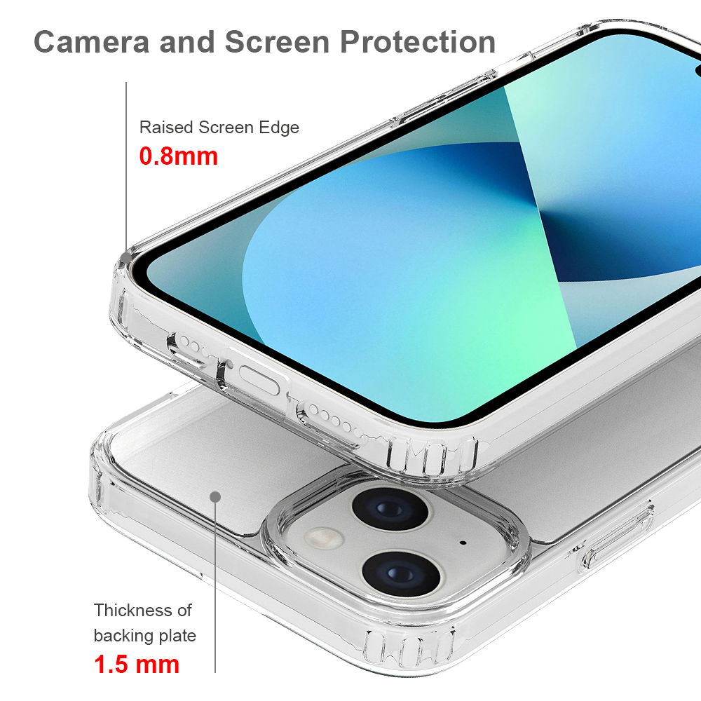 [High Quality] Clear iPhone Case for 14 Pro Max/14 Pro/14/13/11/12/XS/XR/X/8/7 Plus Transparent Hard Soft TPU Phone